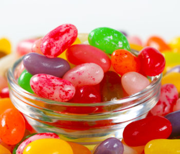 Assorted fruit flavored jelly beans