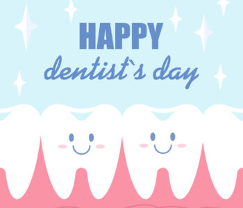 Happy Dentist s Day, postcard, vector image in flat style